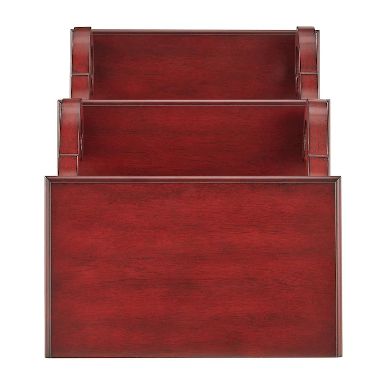 Table d'appoint à volutes en bois – Rouge / Chêne / Vert sauge / Blanc antique / Noir, utilisation individuelle