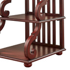 Table d'appoint à volutes en bois – Rouge / Chêne / Vert sauge / Blanc antique / Noir, utilisation individuelle