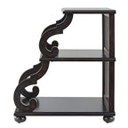 Table d'appoint à volutes en bois – Rouge / Chêne / Vert sauge / Blanc antique / Noir, utilisation individuelle