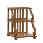 Table d'appoint à volutes en bois – Rouge / Chêne / Vert sauge / Blanc antique / Noir, utilisation individuelle