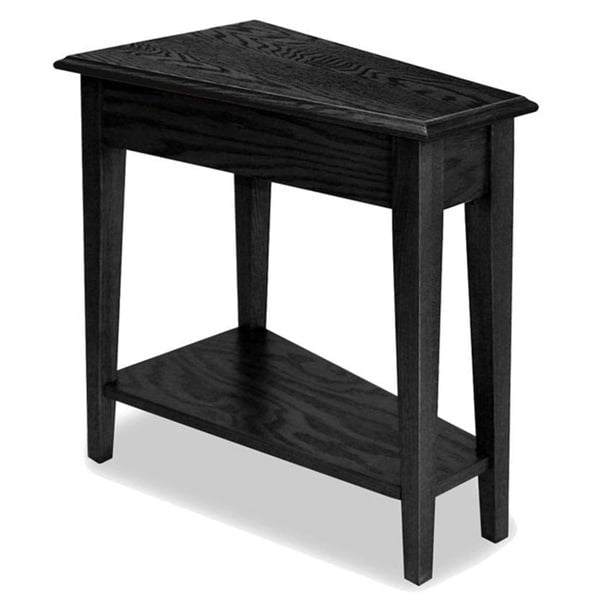 Table d'appoint compensée à 1 place avec étagère – Ardoise / Chêne moyen / Blanc