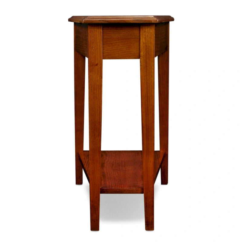 Table d'appoint compensée à 1 place avec étagère – Ardoise / Chêne moyen / Blanc