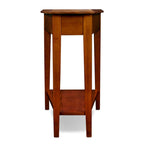 Table d'appoint compensée à 1 place avec étagère – Ardoise / Chêne moyen / Blanc
