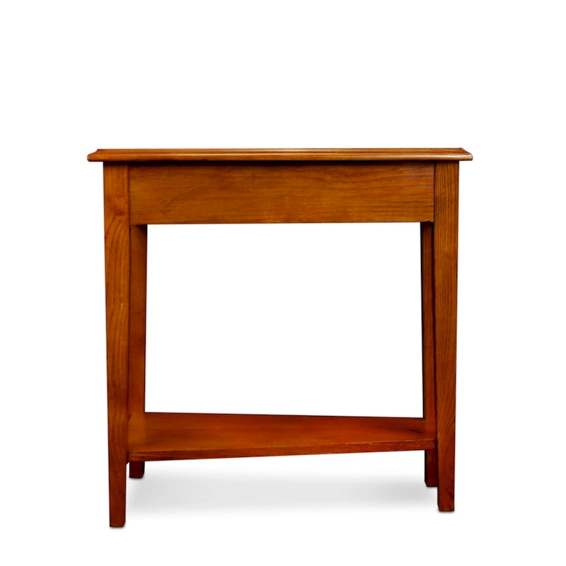 Table d'appoint compensée à 1 place avec étagère – Ardoise / Chêne moyen / Blanc