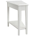 Table d'appoint compensée à 1 place avec étagère – Ardoise / Chêne moyen / Blanc