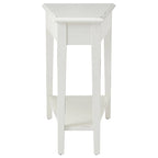 Table d'appoint compensée à 1 place avec étagère – Ardoise / Chêne moyen / Blanc