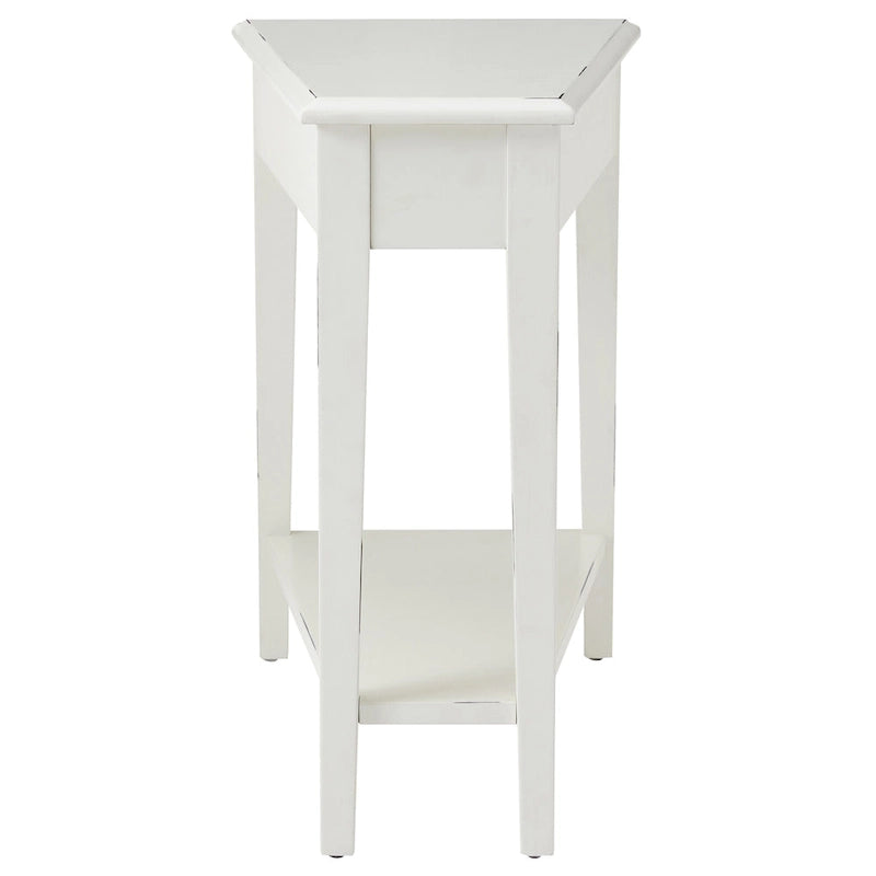 Table d'appoint compensée à 1 place avec étagère – Ardoise / Chêne moyen / Blanc