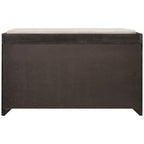 Banc de rangement de ferme 1 place avec tiroirs et panier, gris clair / blanc / bleu marine / espresso