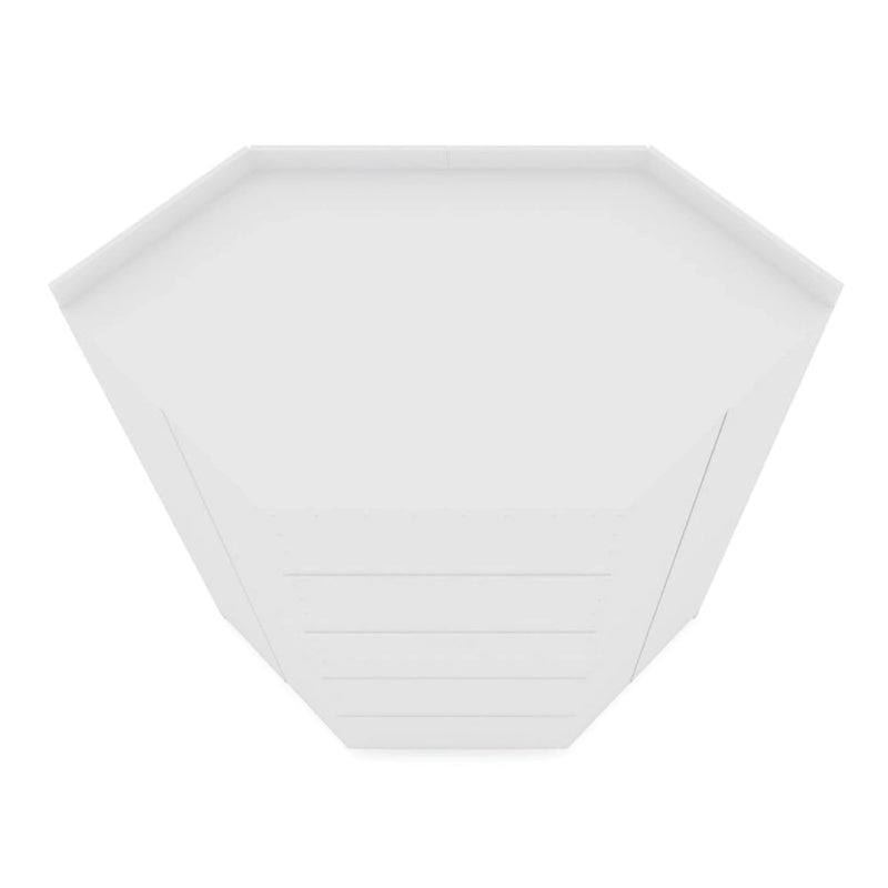 Armoire d'angle 3 sections avec 4 tiroirs — Bleu Nuit / Marron / Blanc, pour 1 personne