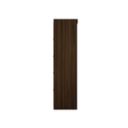 Armoire d'angle 3 sections avec 4 tiroirs — Bleu Nuit / Marron / Blanc, pour 1 personne