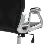 Fauteuil de bureau capitonné en similicuir avec roulettes pivotantes — Noir / Rose / Blanc crème / Gris