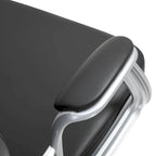 Fauteuil de bureau capitonné en similicuir avec roulettes pivotantes — Noir / Rose / Blanc crème / Gris