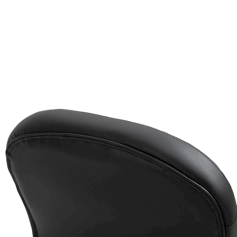 Fauteuil de bureau capitonné en similicuir avec roulettes pivotantes — Noir / Rose / Blanc crème / Gris