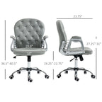 Fauteuil de bureau capitonné en similicuir avec roulettes pivotantes — Noir / Rose / Blanc crème / Gris