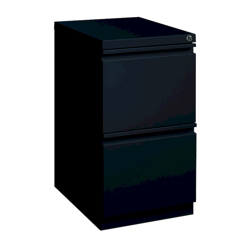 Caisson de classement mobile 2 tiroirs en acier avec serrure – Beige / Noir / Gris / Blanc / Naturel / Bleu / Marron