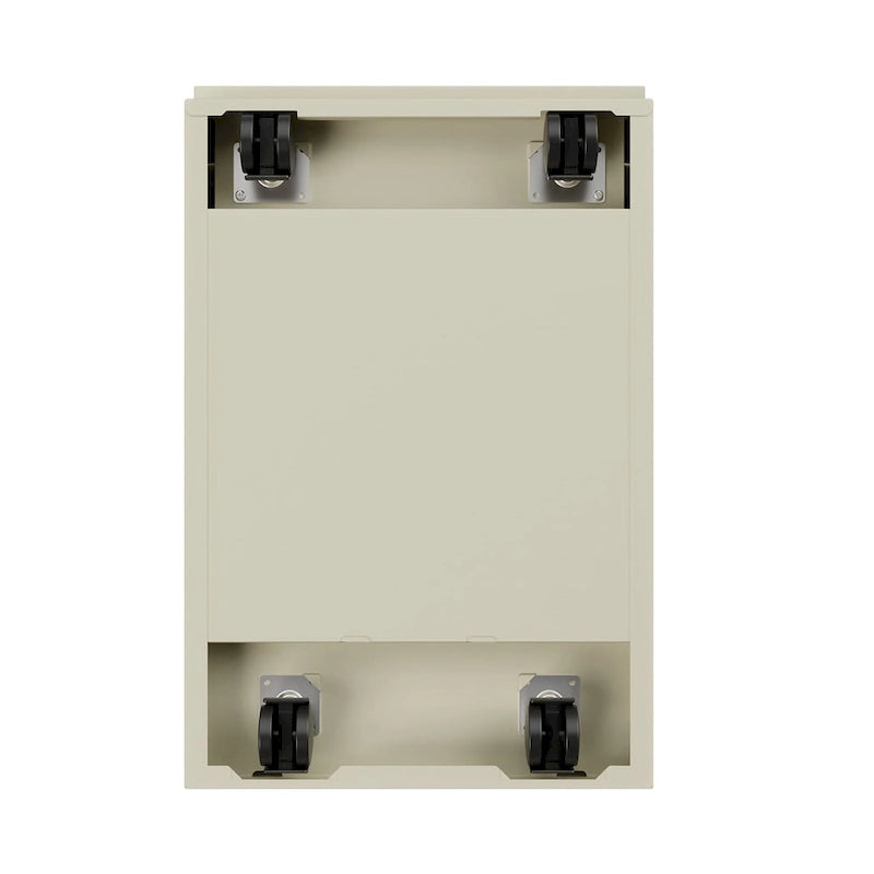Caisson de classement mobile 2 tiroirs en acier avec serrure – Beige / Noir / Gris / Blanc / Naturel / Bleu / Marron