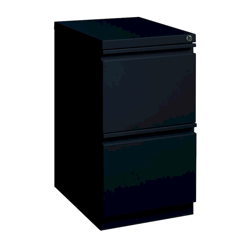 Caisson de classement mobile 2 tiroirs en acier avec serrure – Beige / Noir / Gris / Blanc / Naturel / Bleu / Marron