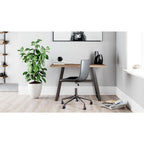 Chaise de bureau pivotante en similicuir noir pour 1 personne