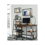 Chaise de bureau pivotante en similicuir noir pour 1 personne