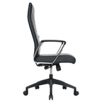 Fauteuil de bureau haut dossier en cuir, pivotant, 1 place — Noir / Marron clair / Bleu marine / Gris / Marron clair / Blanc / Anthracite / Vert