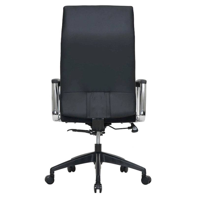 Fauteuil de bureau haut dossier en cuir, pivotant, 1 place — Noir / Marron clair / Bleu marine / Gris / Marron clair / Blanc / Anthracite / Vert
