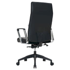 Fauteuil de bureau haut dossier en cuir, pivotant, 1 place — Noir / Marron clair / Bleu marine / Gris / Marron clair / Blanc / Anthracite / Vert
