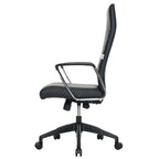 Fauteuil de bureau haut dossier en cuir, pivotant, 1 place — Noir / Marron clair / Bleu marine / Gris / Marron clair / Blanc / Anthracite / Vert