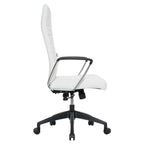 Fauteuil de bureau haut dossier en cuir, pivotant, 1 place — Noir / Marron clair / Bleu marine / Gris / Marron clair / Blanc / Anthracite / Vert
