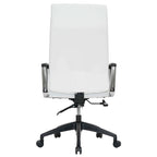 Fauteuil de bureau haut dossier en cuir, pivotant, 1 place — Noir / Marron clair / Bleu marine / Gris / Marron clair / Blanc / Anthracite / Vert