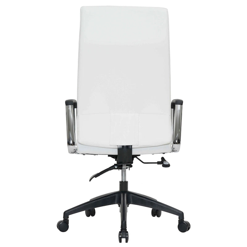Fauteuil de bureau haut dossier en cuir, pivotant, 1 place — Noir / Marron clair / Bleu marine / Gris / Marron clair / Blanc / Anthracite / Vert