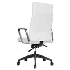 Fauteuil de bureau haut dossier en cuir, pivotant, 1 place — Noir / Marron clair / Bleu marine / Gris / Marron clair / Blanc / Anthracite / Vert