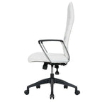 Fauteuil de bureau haut dossier en cuir, pivotant, 1 place — Noir / Marron clair / Bleu marine / Gris / Marron clair / Blanc / Anthracite / Vert