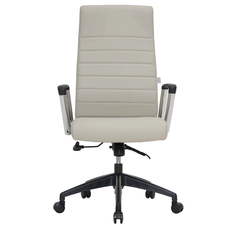 Fauteuil de bureau haut dossier en cuir, pivotant, 1 place — Noir / Marron clair / Bleu marine / Gris / Marron clair / Blanc / Anthracite / Vert