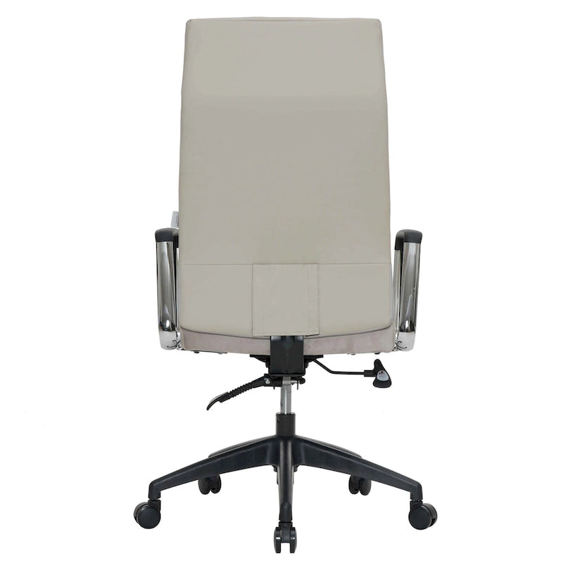 Fauteuil de bureau haut dossier en cuir, pivotant, 1 place — Noir / Marron clair / Bleu marine / Gris / Marron clair / Blanc / Anthracite / Vert