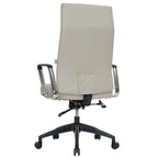 Fauteuil de bureau haut dossier en cuir, pivotant, 1 place — Noir / Marron clair / Bleu marine / Gris / Marron clair / Blanc / Anthracite / Vert