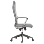 Fauteuil de bureau haut dossier en cuir, pivotant, 1 place — Noir / Marron clair / Bleu marine / Gris / Marron clair / Blanc / Anthracite / Vert