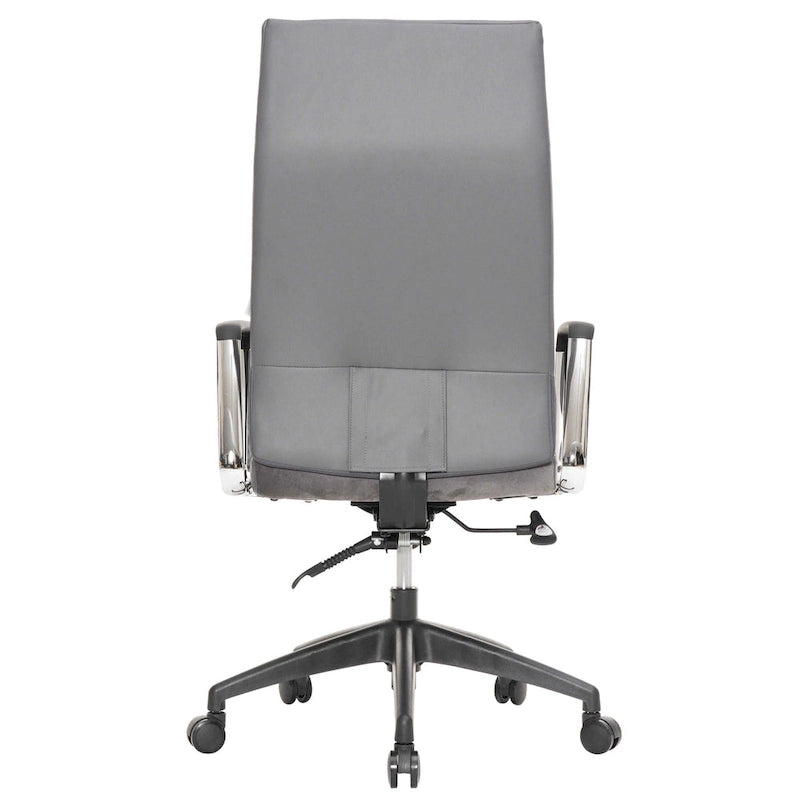 Fauteuil de bureau haut dossier en cuir, pivotant, 1 place — Noir / Marron clair / Bleu marine / Gris / Marron clair / Blanc / Anthracite / Vert