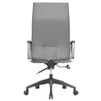 Fauteuil de bureau haut dossier en cuir, pivotant, 1 place — Noir / Marron clair / Bleu marine / Gris / Marron clair / Blanc / Anthracite / Vert