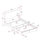 Lit plateforme en bouclé crème – Simple / Double / Grand lit / Très grand lit, 1 personne