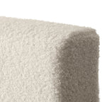 Lit plateforme en bouclé crème – Simple / Double / Grand lit / Très grand lit, 1 personne