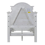 Lit capitonné en chenille touffetée blanc antique – Lit simple/double/Queen/King, 1-2 personnes
