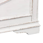 Lit capitonné en chenille touffetée blanc antique – Lit simple/double/Queen/King, 1-2 personnes