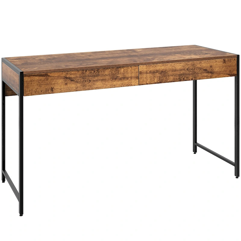 Secrétaire 2 tiroirs — Antique / Marron / Noir — Simple