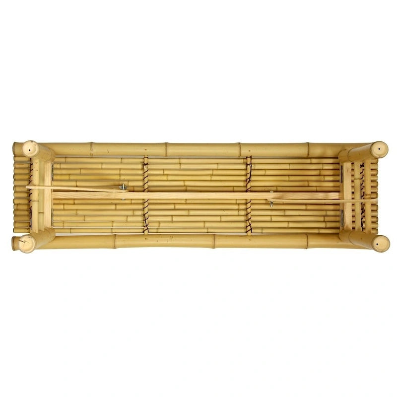 Banc pliant en bambou naturel, style asiatique, 2 personnes