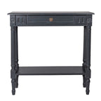 Table console traditionnelle noire / grise / blanche avec tiroir
