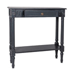 Table console traditionnelle noire / grise / blanche avec tiroir