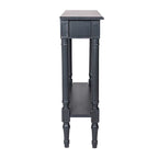 Table console traditionnelle noire / grise / blanche avec tiroir