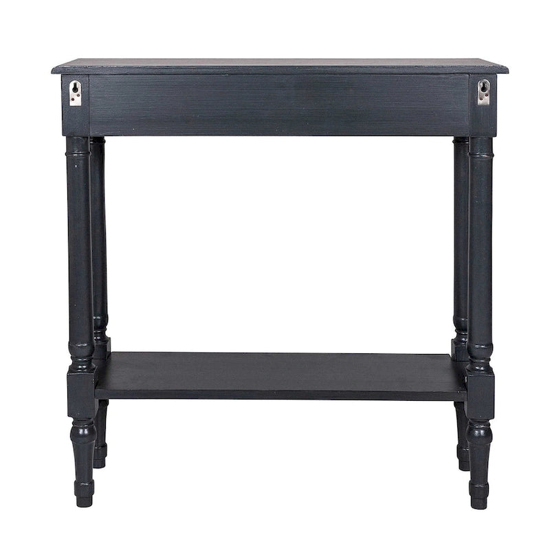 Table console traditionnelle noire / grise / blanche avec tiroir
