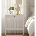 Table console traditionnelle noire / grise / blanche avec tiroir