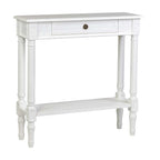 Table console traditionnelle noire / grise / blanche avec tiroir